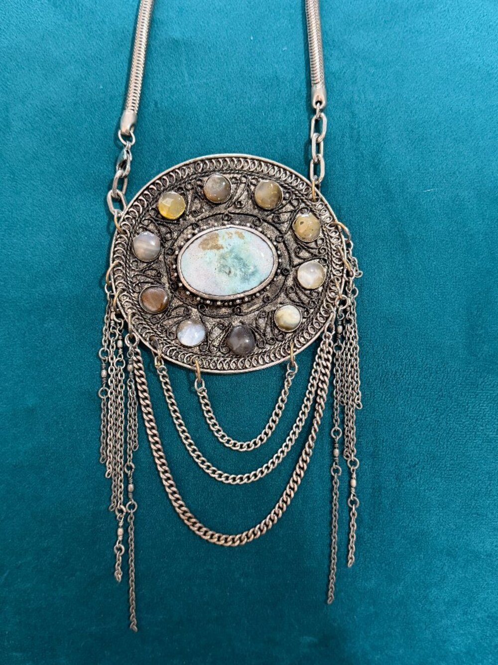 Vintage Unique Artisan Statement Necklace